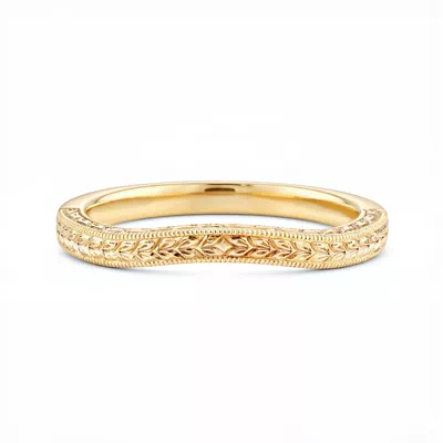 Corinne Vintage Engraved Contoured Band