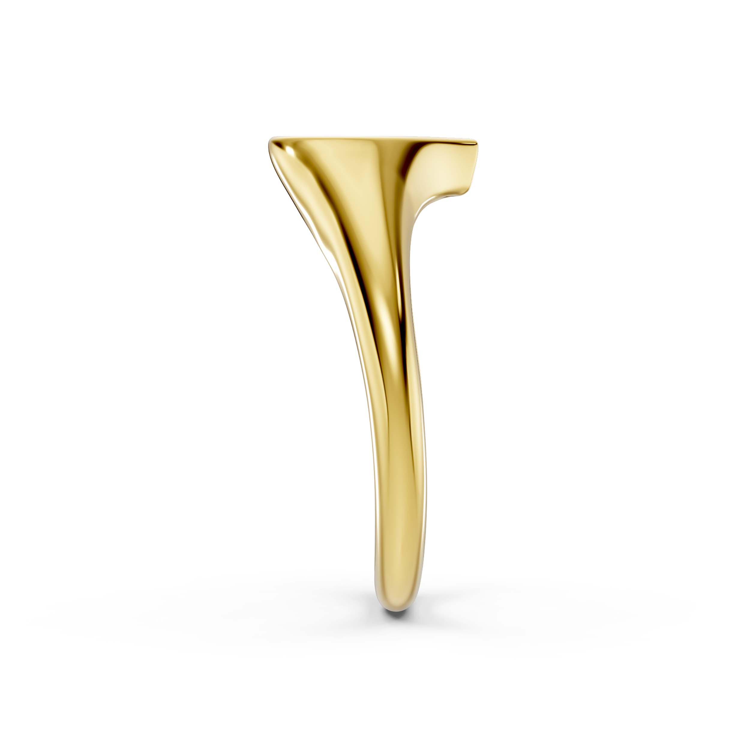 Heart Pavé Diamond Initial Signet Ring - Z