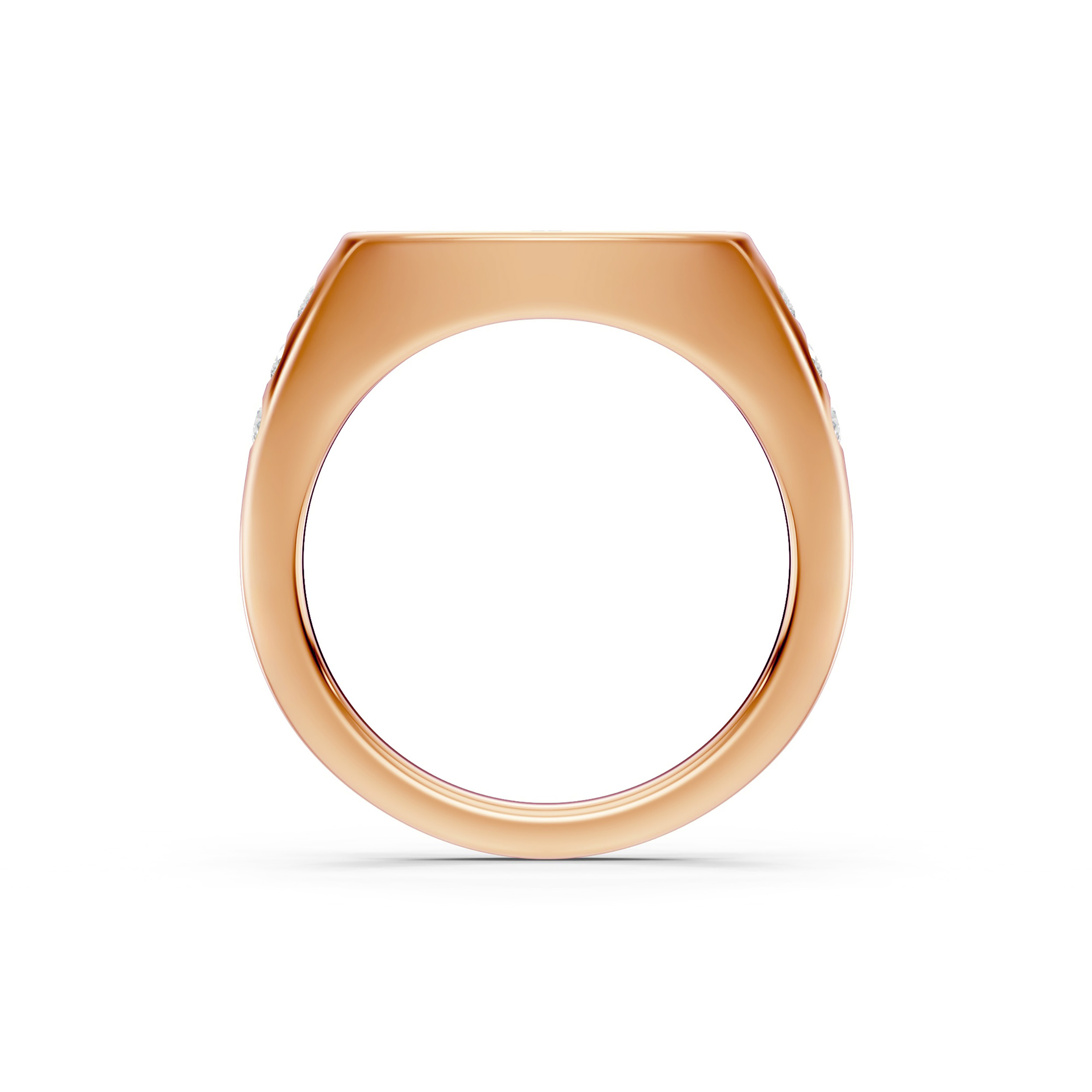 Initial Signet Diamond Accent Ring - X