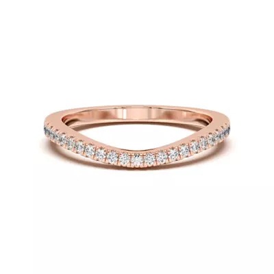 Farrah Curved Pavé Band