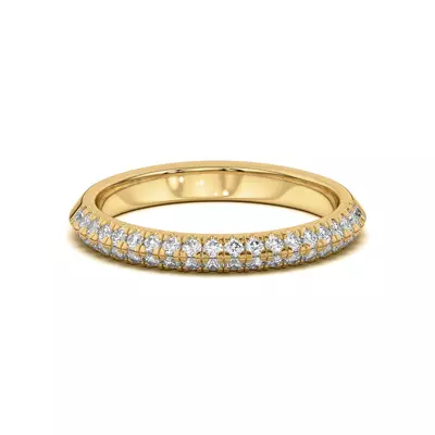 Karen Knife-Edge Pavé Band