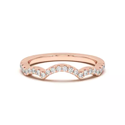 Gina Curved Pavé Band