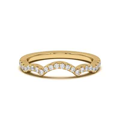Gina Curved Pavé Band