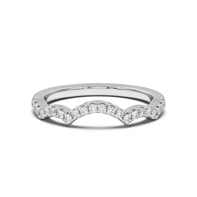 Gina Curved Pavé Band