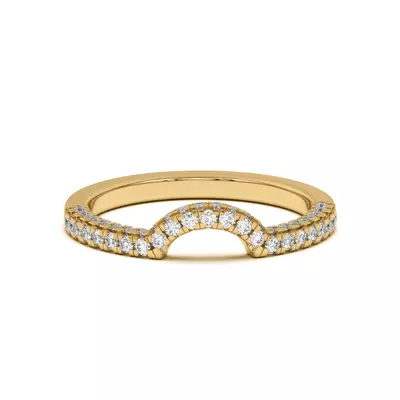 Trio Diamond Curved Band