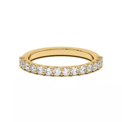 Wave Prong Pavé Band