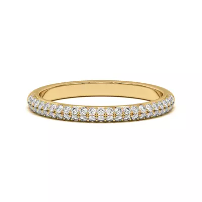 Ingrid Double Row Pavé Band