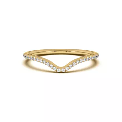 Andra Curved Pavé Band