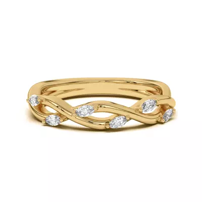 Maxime Twisted Marquise Diamond Band