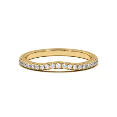Marie Classic Curved Pavé Lab Band