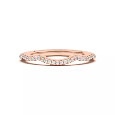 Debra Scalloped Curve Pavé Band