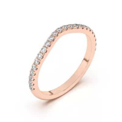 Betsy Petite Curved Lab Pavé Band