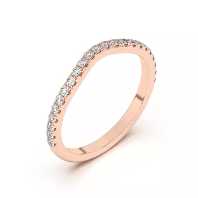 Betsy Petite Curved Pavé Band