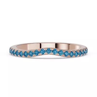 Spectra London Blue Topaz Contoured Band