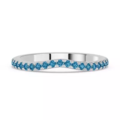 Spectra London Blue Topaz Contoured Band