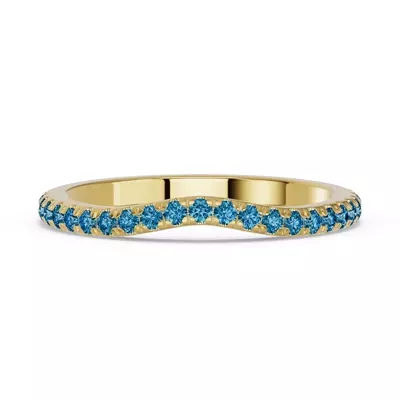 Spectra London Blue Topaz Contoured Band