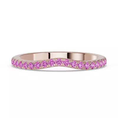 Spectra Pink Sapphire Contoured Band