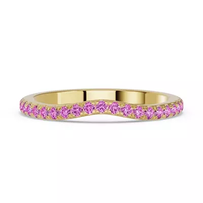Spectra Pink Sapphire Contoured Band
