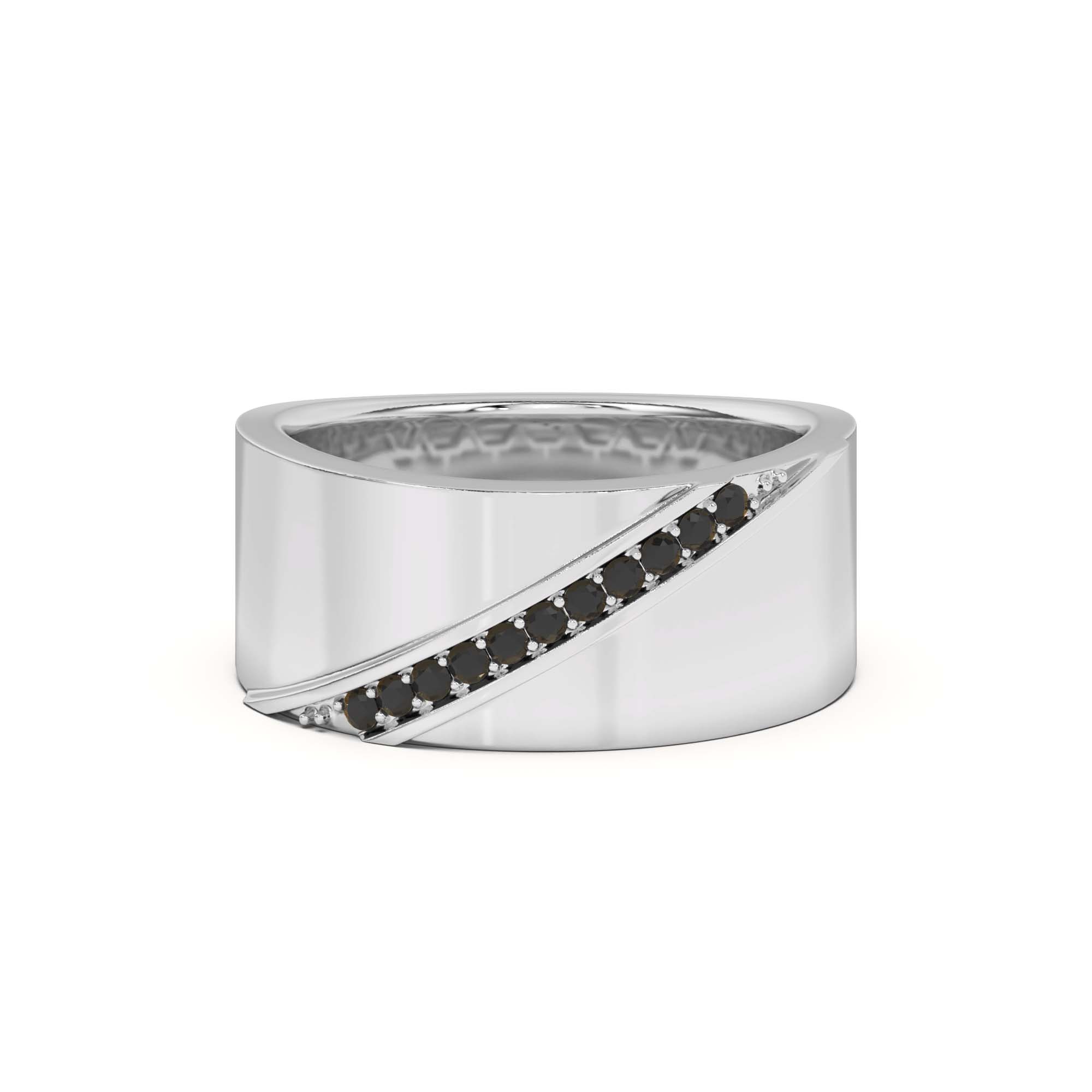Diagonal Black Sapphire Wide Band