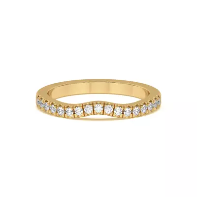 Trielle Pavé Curved Band