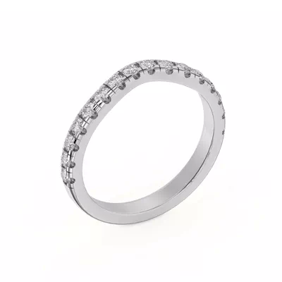 Betsy Grand Curved Lab Pavé Band