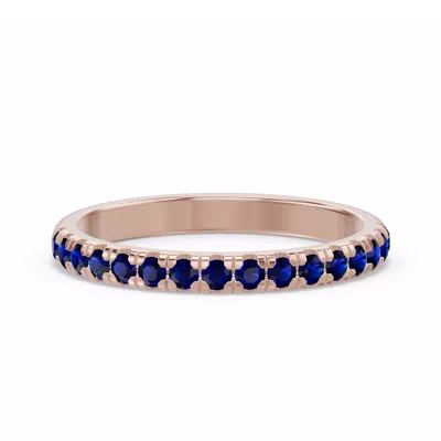 Marigold Grand Pavé Sapphire Band