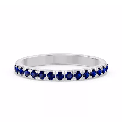 Marigold Grand Pavé Sapphire Band