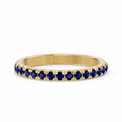 Marigold Grand Pavé Sapphire Band