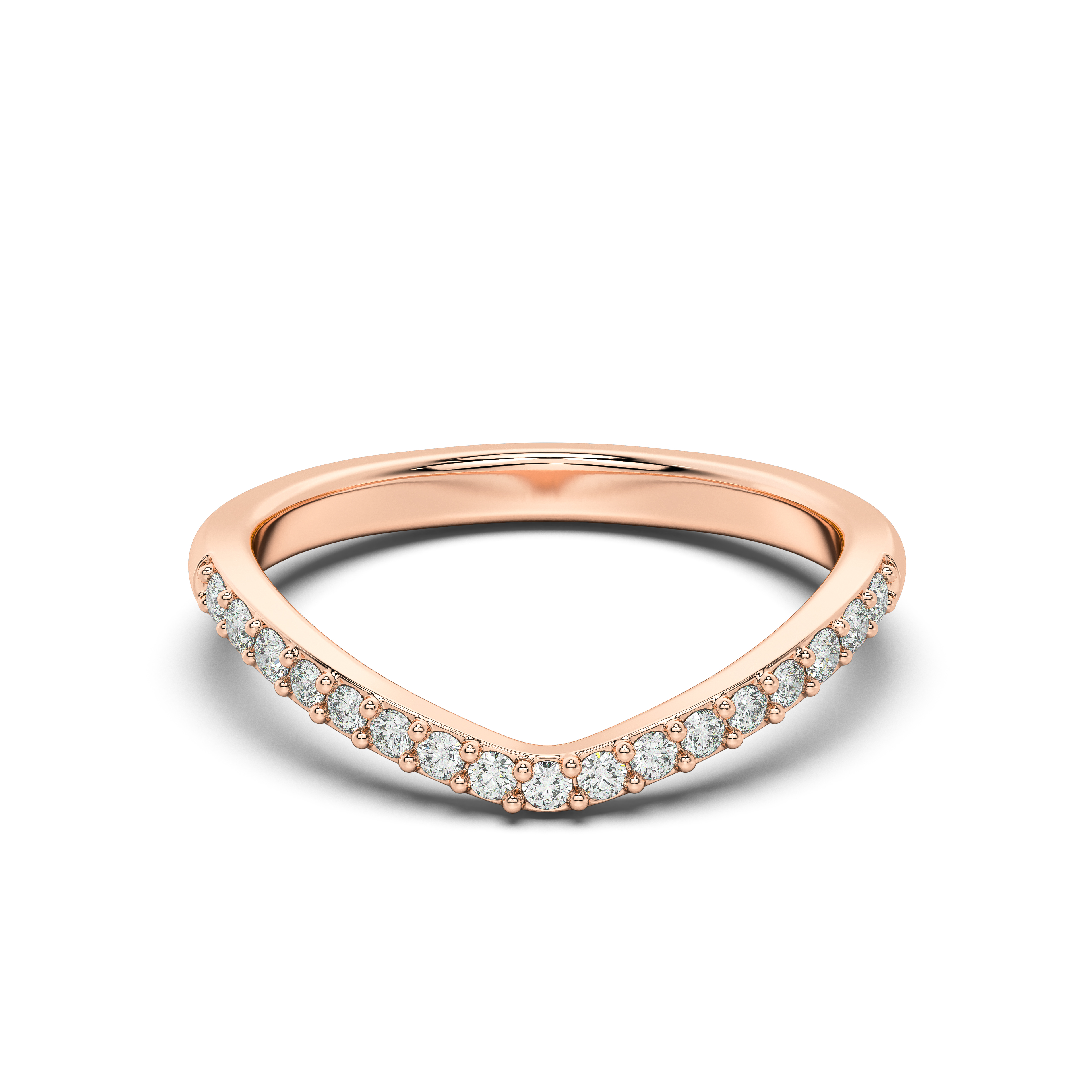 Belloc Pavé Curved Band