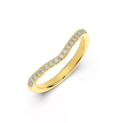 Belloc Pavé Curved Band