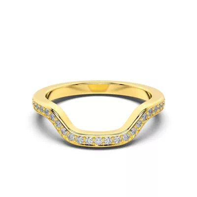 Orla Contoured Pavé Diamond Band