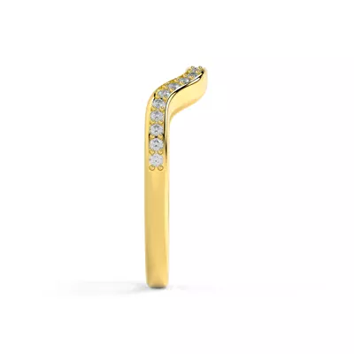 Orla Contoured Pavé Diamond Band