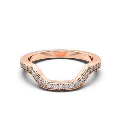 Orla Contoured Pavé Diamond Band