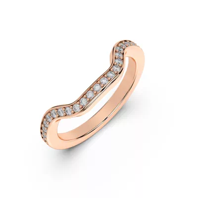 Orla Contoured Pavé Diamond Band