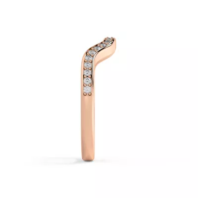 Orla Contoured Pavé Diamond Band