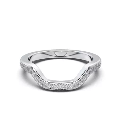 Orla Contoured Pavé Diamond Band