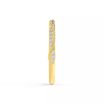 Perla Beaded Pavé Lab Diamond Open Band
