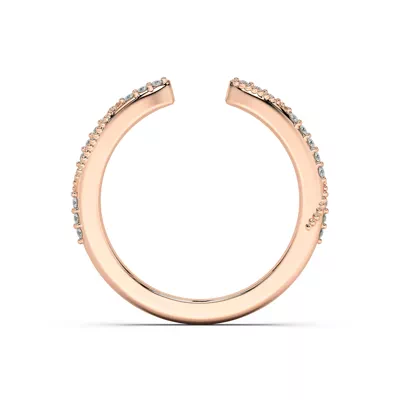 Perla Beaded Pavé Lab Diamond Open Band