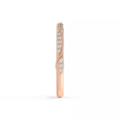 Perla Beaded Pavé Lab Diamond Open Band