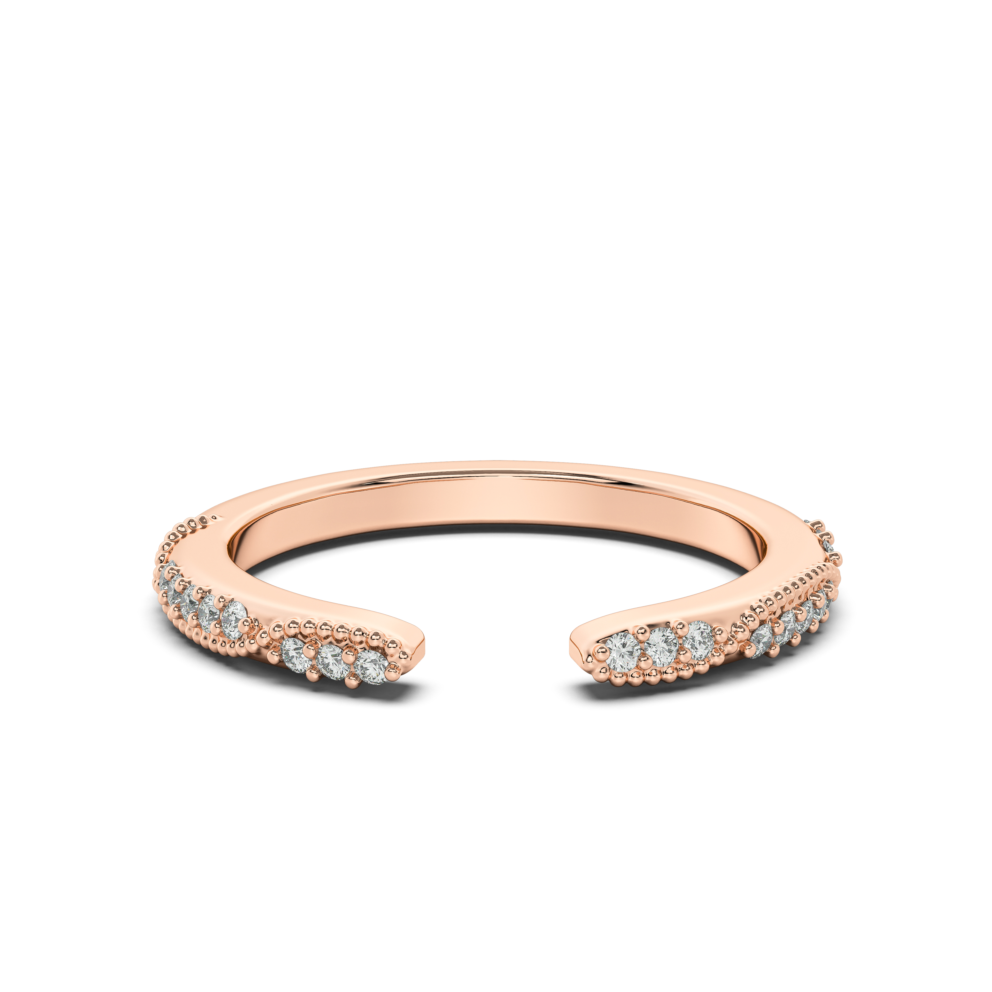 Perla Beaded Pavé Open Band