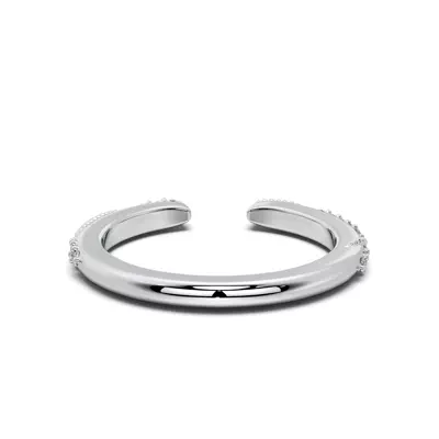 Perla Beaded Pavé Lab Diamond Open Band