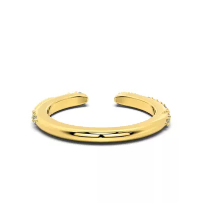 Perla Beaded Pavé Open Band