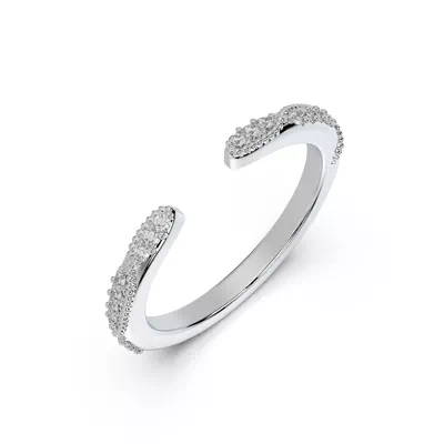 Perla Beaded Pavé Lab Diamond Open Band