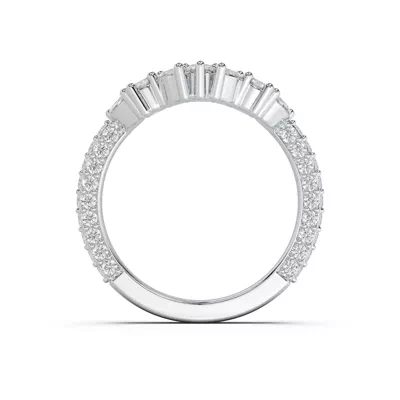 Tavia Mixed-Shape Wrapped Pavé Curved Band