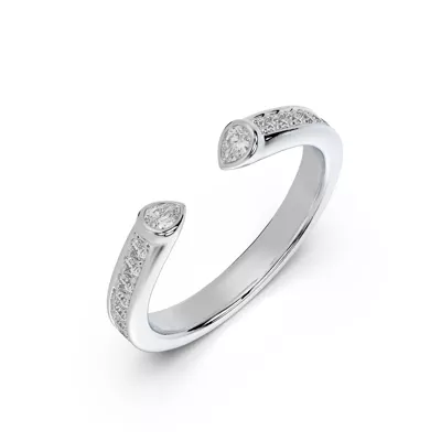 Lucera Bezel Pavé Lab Diamond Open Band