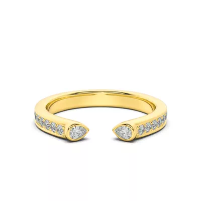 Lucera Bezel Pavé Lab Diamond Open Band