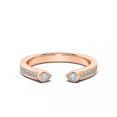 Lucera Bezel Pavé Lab Diamond Open Band