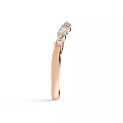 Neria Mixed-Shape Curved Band