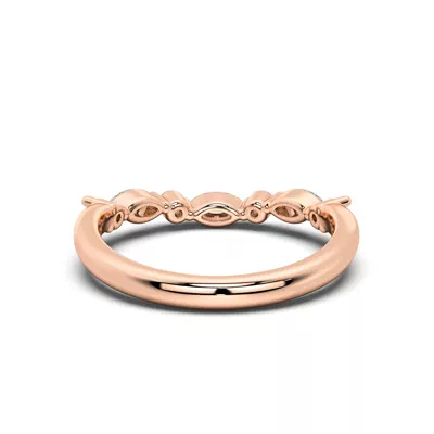 Neria Mixed-Shape Curved Band