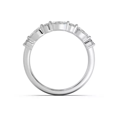 Neria Mixed-Shape Lab Diamond Curved Band